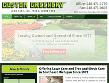 Tablet Screenshot of customgreenery.com